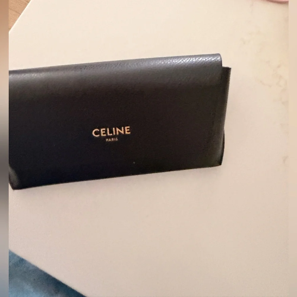 Celine - Triomphe Oval Sunglasses - Black